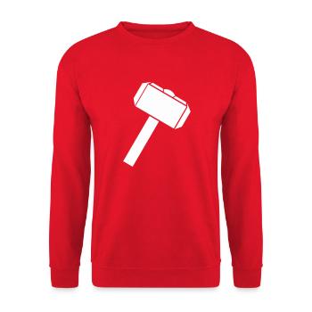 Marteau 01 - Sweat-shirt Unisexe - rouge - Devant - Alina (178cm) & Michal (187cm)
