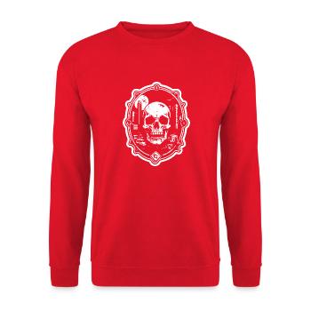 Emblème du crâne - Sweat-shirt Unisexe - rouge - Devant - Alina (178cm) & Michal (187cm)