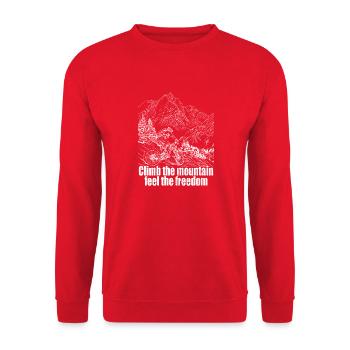 MTB Mountain Bike Cyclist Bike Sport - Unisex Sweatshirt - red - Front - Alina (178cm) & Michal (187cm)