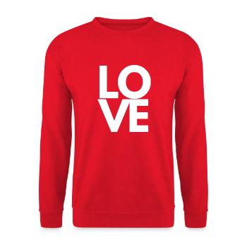 Amour Personne préférée Coeur Chérie - Sweat-shirt Unisexe - rouge - Devant - Alina (178cm) & Michal (187cm)