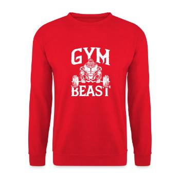 Gorilla Gym Beast - Unisex Sweatshirt - red - Front - Alina (178cm) & Michal (187cm)