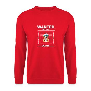 Dog Christmas Hoodie, Sweater, T shirt - Unisex Sweatshirt - red - Front - Alina (178cm) & Michal (187cm)