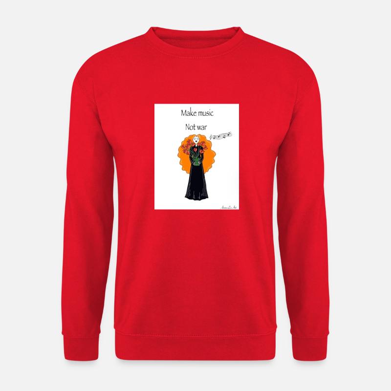 Make music not war - Unisex Sweatshirt - red