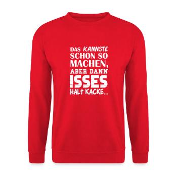 VOUS POUVEZ LE FAIRE DE CETTE FAÇON, MAIS ALORS C’EST JUSTE - Sweat-shirt Unisexe - rouge - Devant - Alina (178cm) & Michal (187cm)