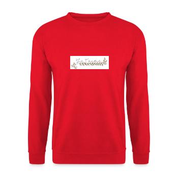 Je t'aime Schriftzug - Unisex Pullover - Rot - Vorne - Alina (178cm) & Michal (187cm)