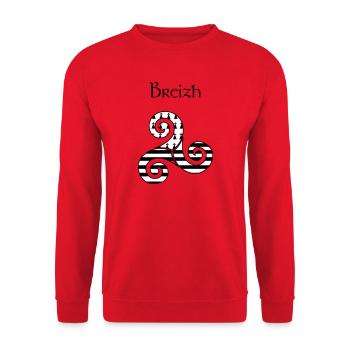 Britain - Unisex Sweatshirt - red - Front - Alina (178cm) & Michal (187cm)
