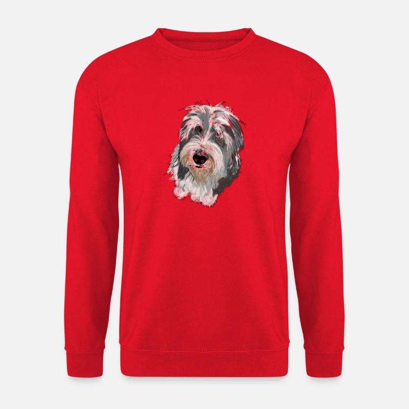 Bearded Collie - Unisex Pullover - Rot