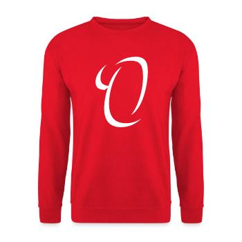 Letter O, name, the letter O - Unisex Sweatshirt - red - Front - Alina (178cm) & Michal (187cm)
