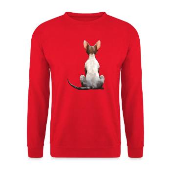 Cornish Rex Katze - Unisex Pullover - Rot - Vorne - Alina (178cm) & Michal (187cm)