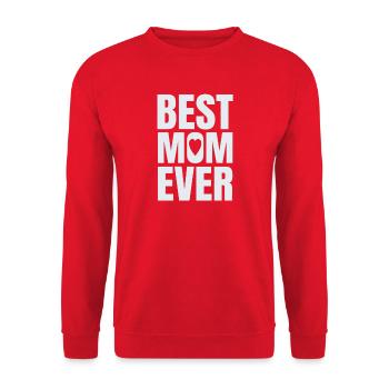 Best mom ever - Unisex Sweatshirt - red - Front - Alina (178cm) & Michal (187cm)