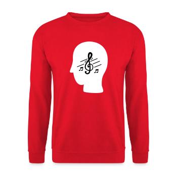 MUSIC IN MY MIND - Unisex Sweatshirt - red - Front - Alina (178cm) & Michal (187cm)