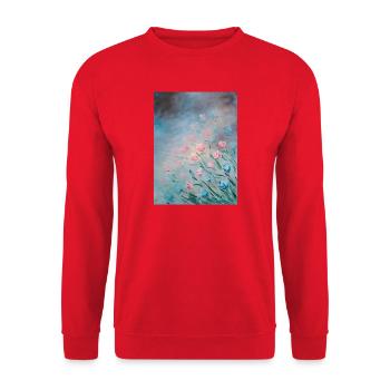 Œuvre d’art impressionniste fleur fleur - Sweat-shirt Unisexe - rouge - Devant - Alina (178cm) & Michal (187cm)