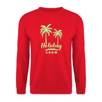 Holiday Crew - Unisex Sweatshirt - red - Front - Alina (178cm) & Michal (187cm)