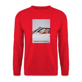 Christmas Santa vehicle appearance - Unisex Sweatshirt - red - Front - Alina (178cm) & Michal (187cm)