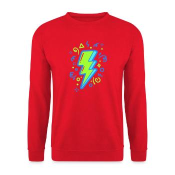 Rayon d'énergie aux couleurs néon - Sweat-shirt Unisexe - rouge - Devant - Alina (178cm) & Michal (187cm)