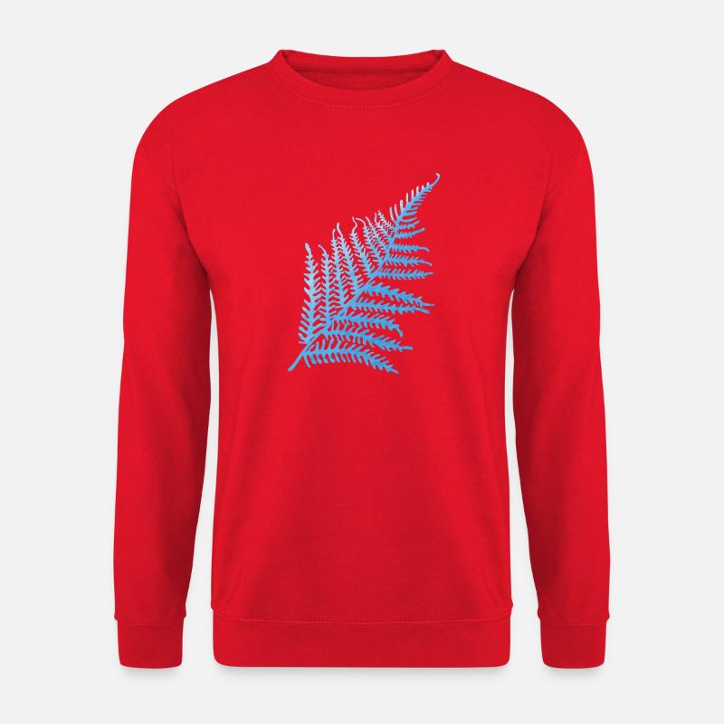 Blaues Farnkraut - Unisex Pullover - Rot