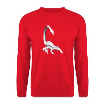 Scorpion futuriste en noir et blanc - Sweat-shirt Unisexe - rouge - Devant - Alina (178cm) & Michal (187cm)