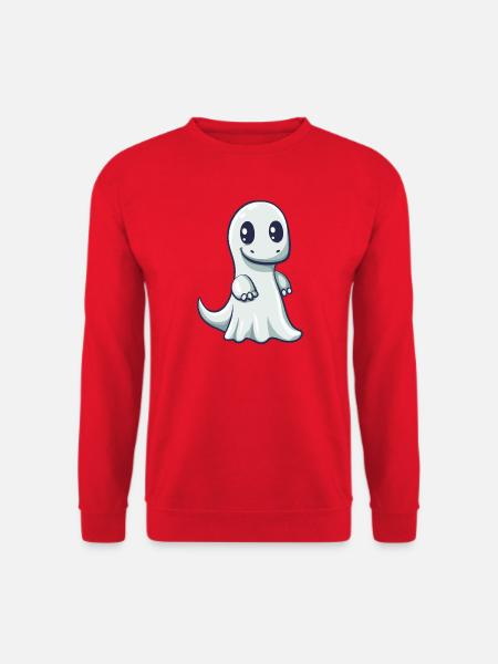 Dinosaur brontosaurus Halloween ghost - Unisex Sweatshirt - red