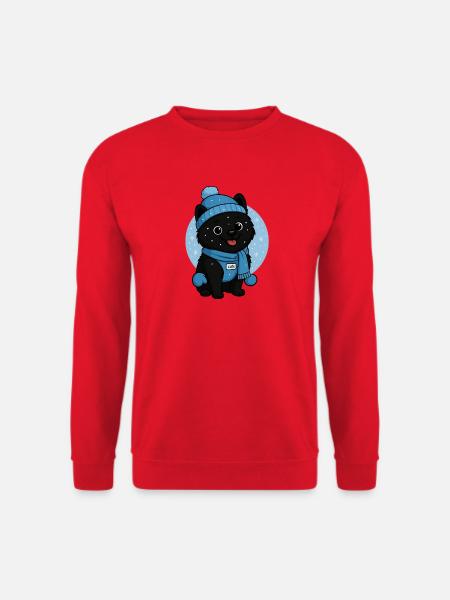 Cuddly Dog Winter Magic - Unisex Sweatshirt - red