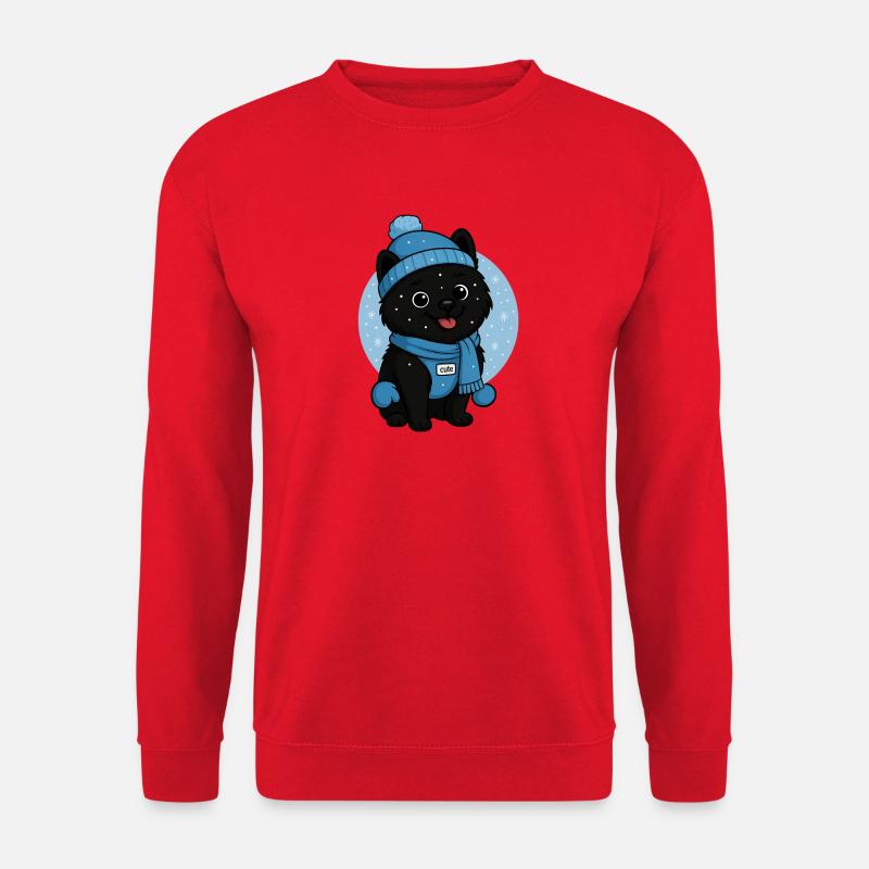 Cuddly Dog Winter Magic - Unisex Sweatshirt - red
