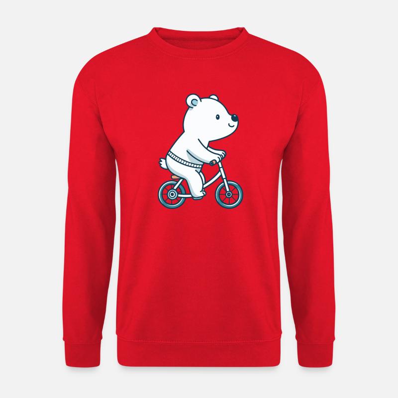 Kawaii Fahrradbär - Unisex Pullover - Rot