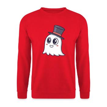 Fantome chic chapeau haut de forme - Sweat-shirt Unisexe - rouge - Devant - Alina (178cm) & Michal (187cm)