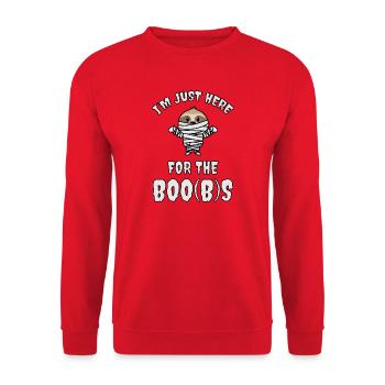 Lustiges Faultier Mumie Halloween - Unisex Pullover - Rot - Vorne - Alina (178cm) & Michal (187cm)