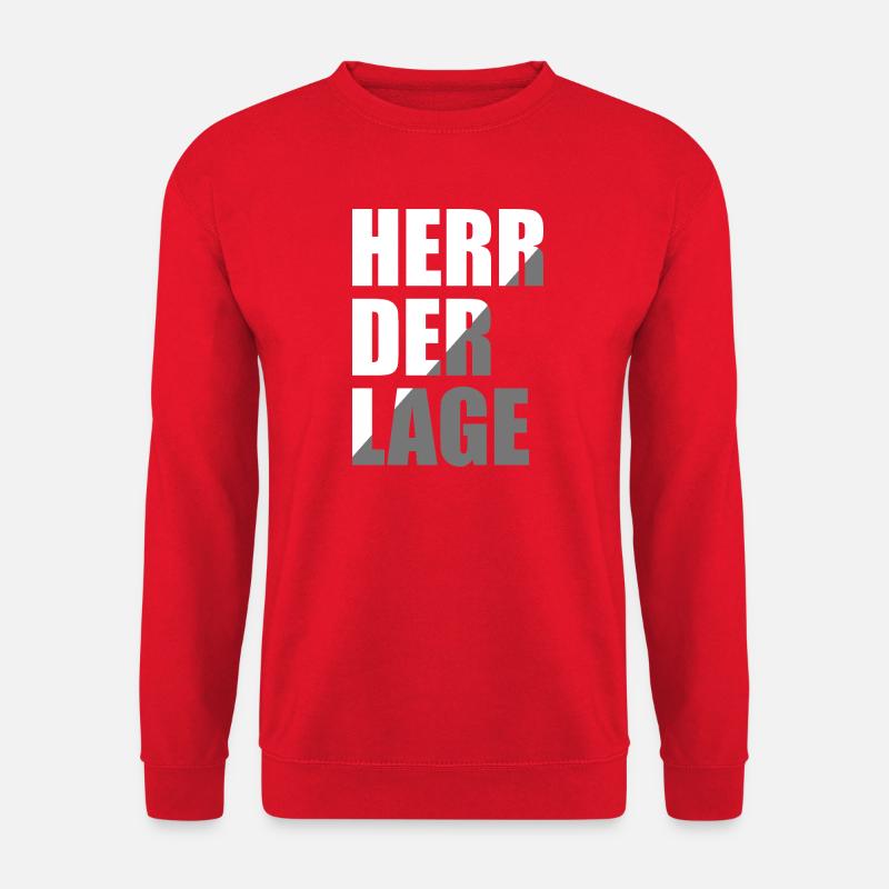 Herr der Lage - Unisex Pullover - Rot