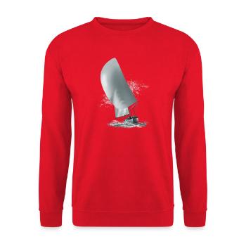 Sailboat - Unisex Sweatshirt - red - Front - Alina (178cm) & Michal (187cm)