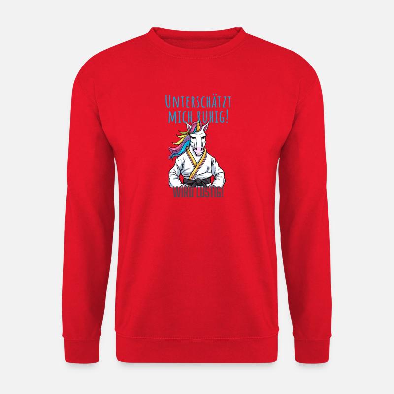 Karate Einhorn - Unisex Pullover - Rot