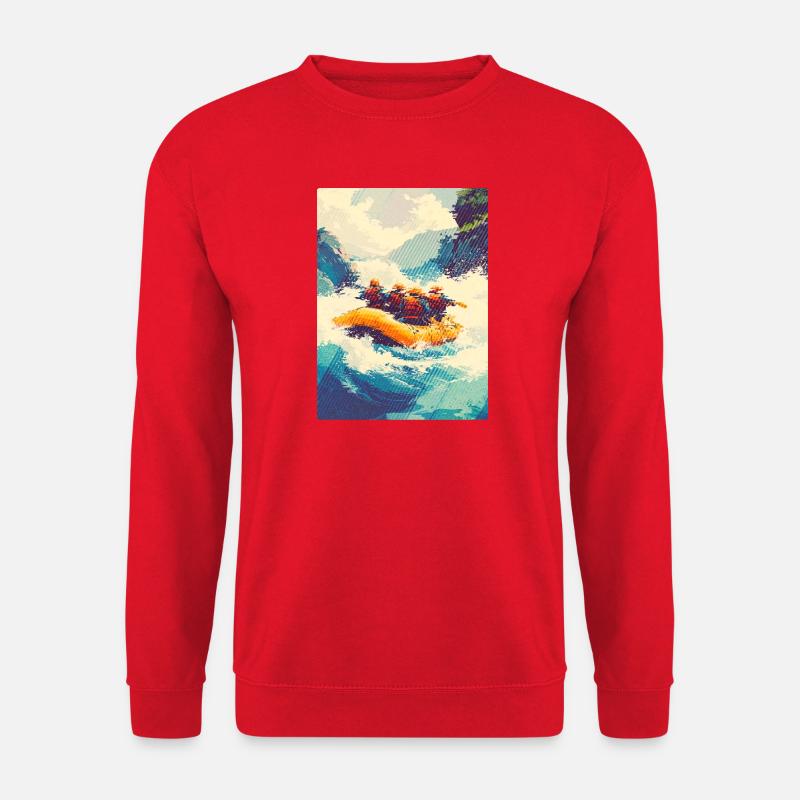 Rafting-Expedition in Wild Rapids - Unisex Pullover - Rot