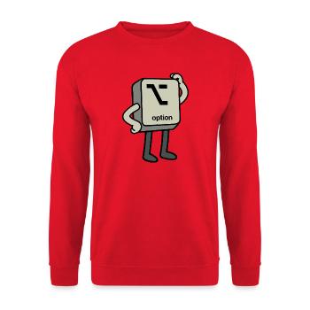 Option button - Unisex Sweatshirt - red - Front - Alina (178cm) & Michal (187cm)