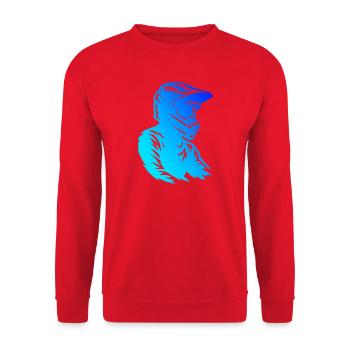 Clear Motocross Message - Unisex Sweatshirt - red - Front - Alina (178cm) & Michal (187cm)