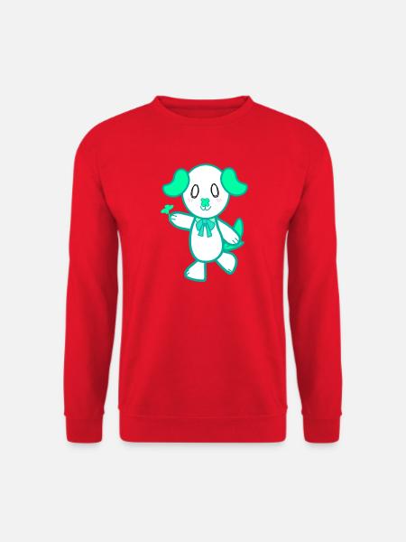 KawaiiDOGGOS – Lucky "Lucky"-Druck - Unisex Pullover - Rot