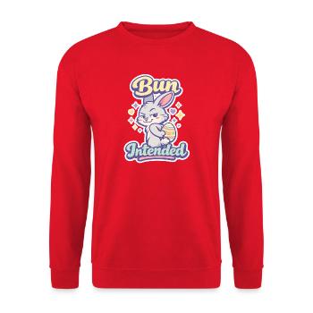 Jardin de Pâques Printemps Été Bunny Bunny - Sweat-shirt Unisexe - rouge - Devant - Alina (178cm) & Michal (187cm)