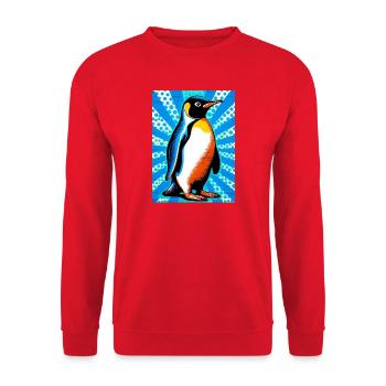 pingouin - Sweat-shirt Unisexe - rouge - Devant - Alina (178cm) & Michal (187cm)