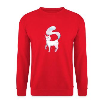 Süße Katze trans pride - Unisex Pullover - Rot - Vorne - Alina (178cm) & Michal (187cm)