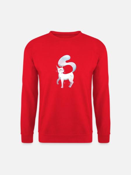 Süße Katze trans pride - Unisex Pullover - Rot