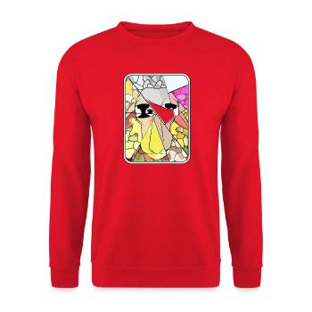 TONALITÉS FRANGÉES - Sweat-shirt Unisexe - rouge - Devant - Alina (178cm) & Michal (187cm)