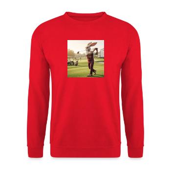 Golf Bunny in Maroon Polo - Unisex Sweatshirt - red - Front - Alina (178cm) & Michal (187cm)