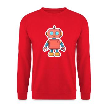 Robot néon câlin - Sweat-shirt Unisexe - rouge - Devant - Alina (178cm) & Michal (187cm)