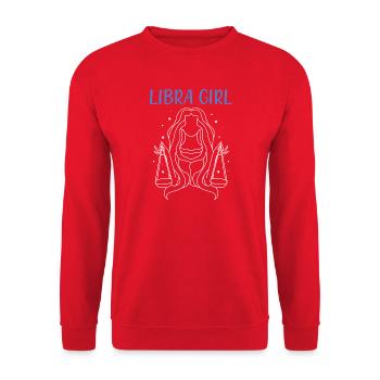 Zodiac sign Libra - Unisex Sweatshirt - red - Front - Alina (178cm) & Michal (187cm)