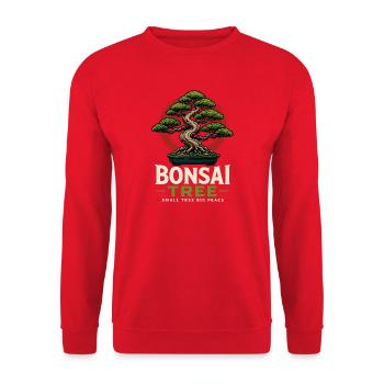 Japanese Bonsai Tree Plant Peace-Pots Bonsai - Unisex Sweatshirt - red - Front - Alina (178cm) & Michal (187cm)