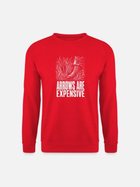 Pfeile Sind Teuer Lustig Bogensport Herren Damen - Unisex Pullover - Rot