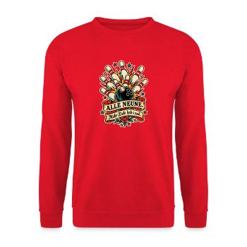 Alle Neune Kegelclub - Unisex Pullover - Rot - Vorne - Alina (178cm) & Michal (187cm)