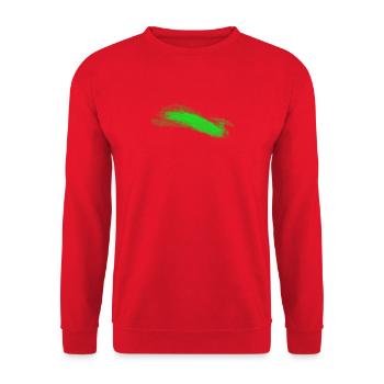 Green Brush Stroke Abstract - Unisex Sweatshirt - red - Front - Alina (178cm) & Michal (187cm)
