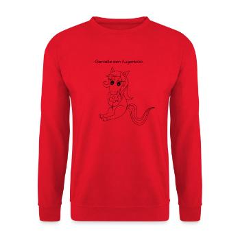 Lisa Pferti genießt. - Unisex Pullover - Rot - Vorne - Alina (178cm) & Michal (187cm)