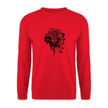 rose - Unisex Sweatshirt - red - Front - Alina (178cm) & Michal (187cm)