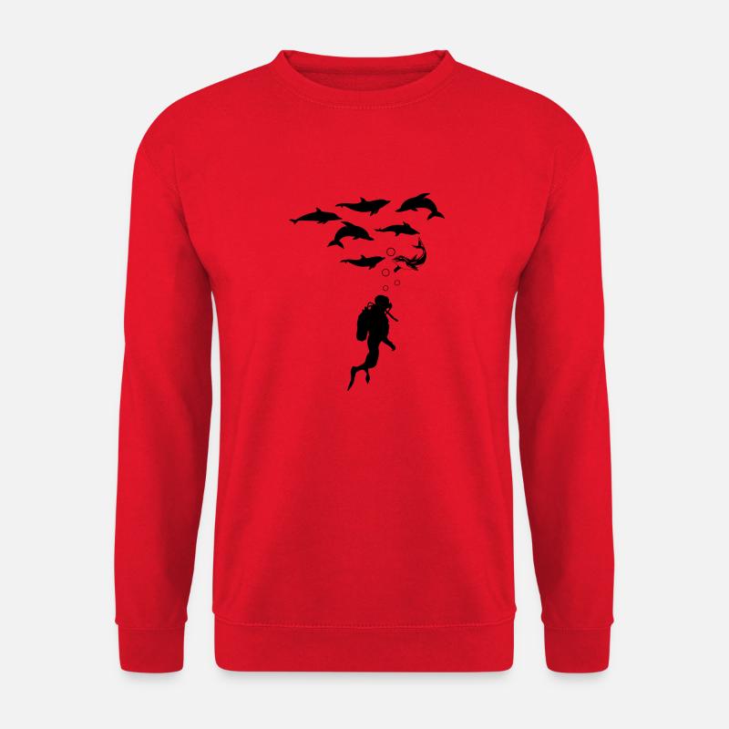 Diving Dive Dive - Unisex Sweatshirt - red