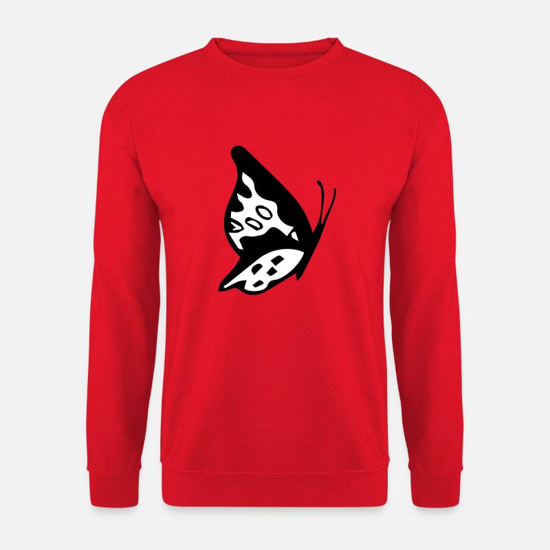 papillon - Sweat-shirt Unisexe - rouge